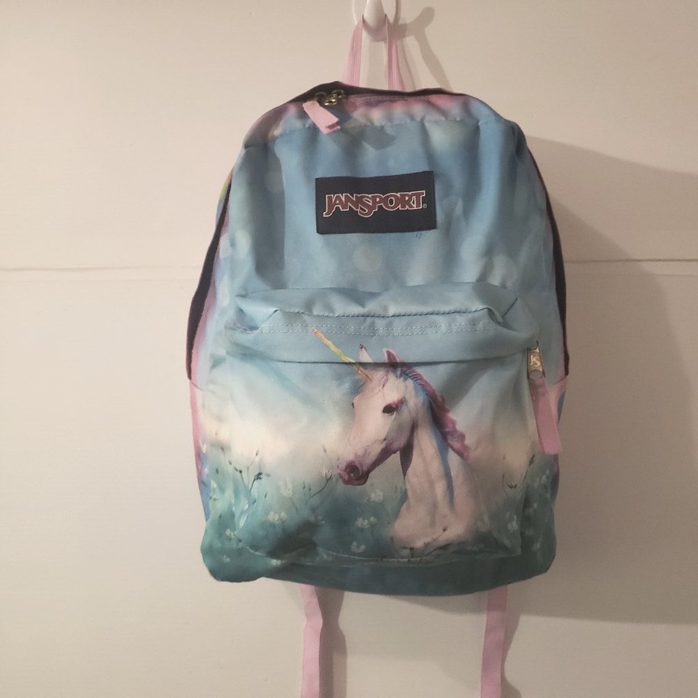 JANSPORT Unicorn Backpack rainbow pink